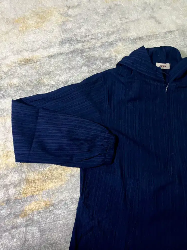 Set Baju Muslim Wanita (Baju & Celana) Seiba Navy