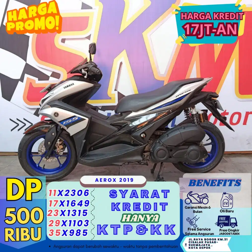 Dp 500rb bawa pulang yamaha aerox 2019 km low