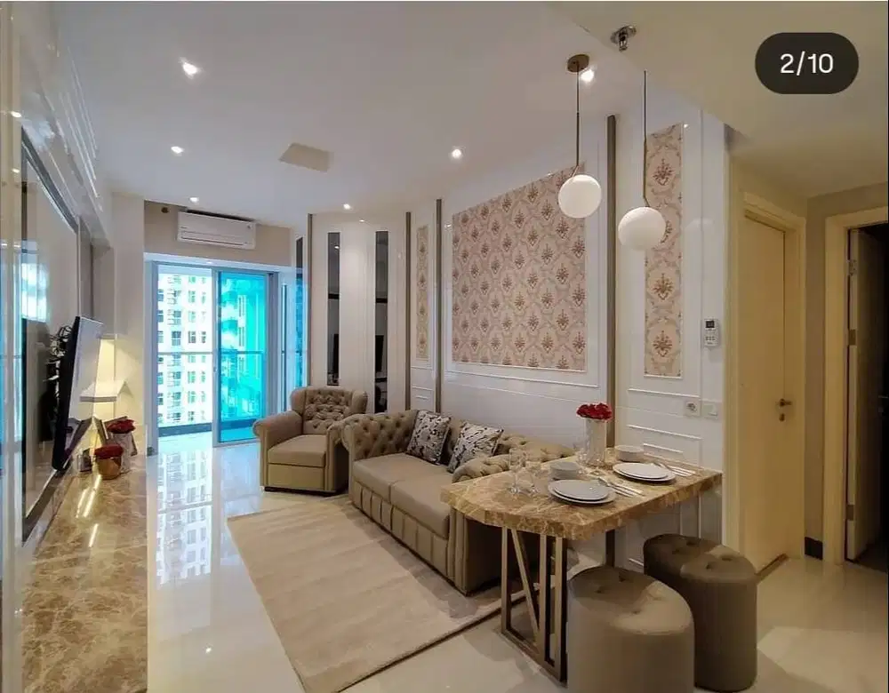 DISEWAKAN BENSON TOWER 2BR FULL FURNISHED MEWAH POLL FAVORIT !!
