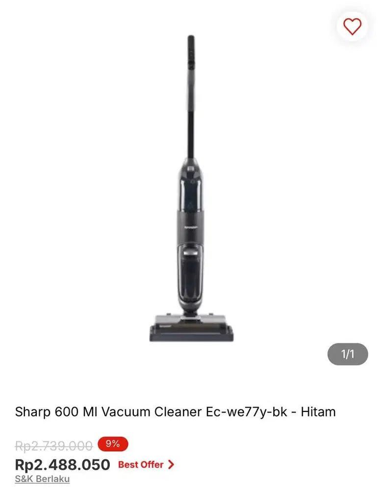 Sharp vacuum cleaner bisa cicilan syarat ktp proses 5 menit