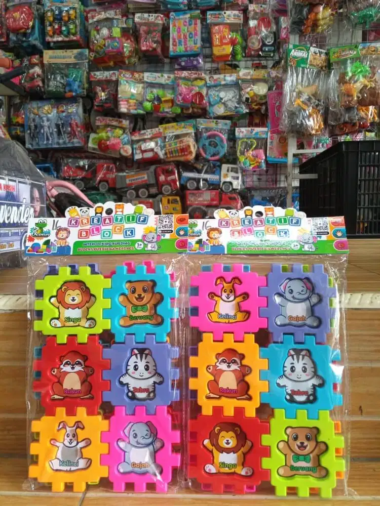 mainan anak puzzle hewan