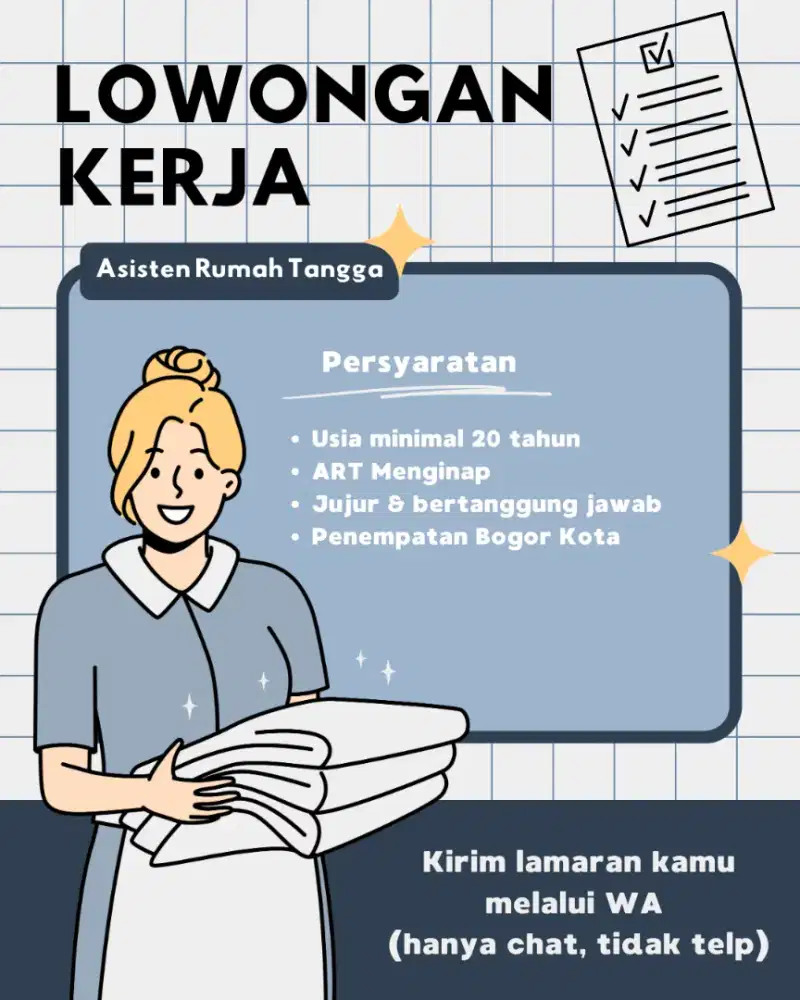 ART & Pengasuh Menginap lokasi Kota Bogor Barat