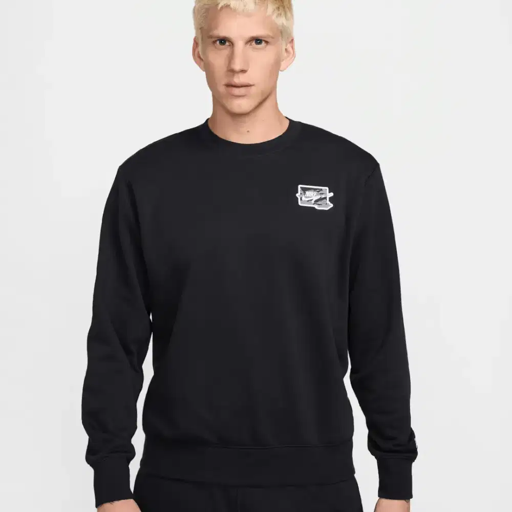 Nike Sweatshirt Club French Terry Crew Neck Black FZ0765010 Ori Store