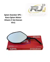 Spion Standar Beat SPS – Kaca Spion Motor Hitam (1 Set Kanan Kiri)