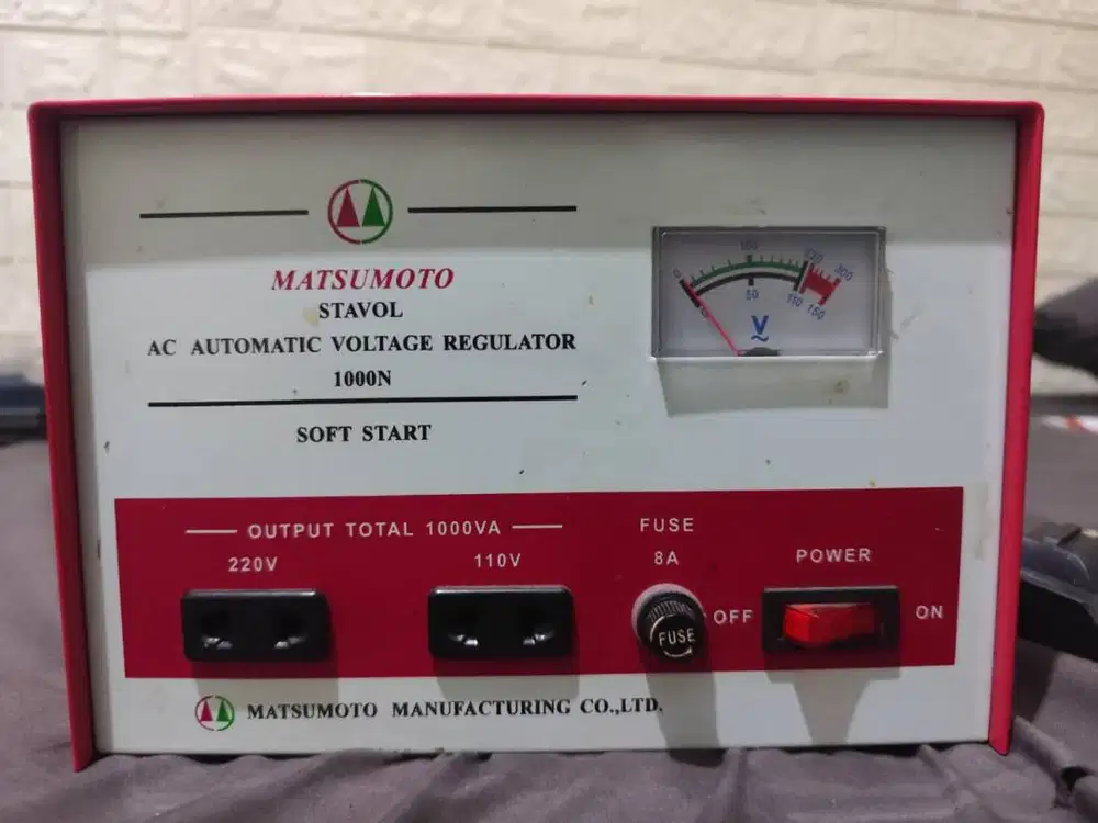 Stabilizer Matsumoto 1000N Stavol Voltage Regulator Trafo Stepdown