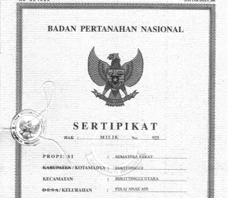 Tanah di Kota Bukittinggi