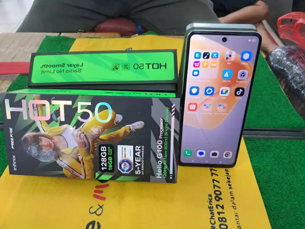 INFINIX HOT50 NFC Ram 8/128 gb mulus no minus lengkap