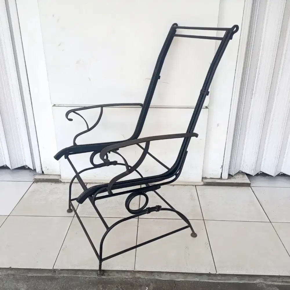Vintage Rangka Kursi Santai Pegas/Per Besi Tebal • Kursi Goyang Unik