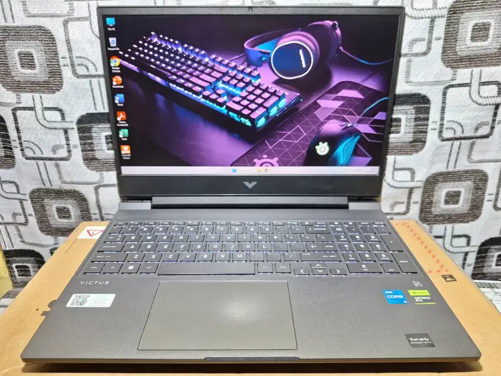 HP Gaming Victus Core i5 16gb VGA RTX Backlit 144hz Garansi Fullset