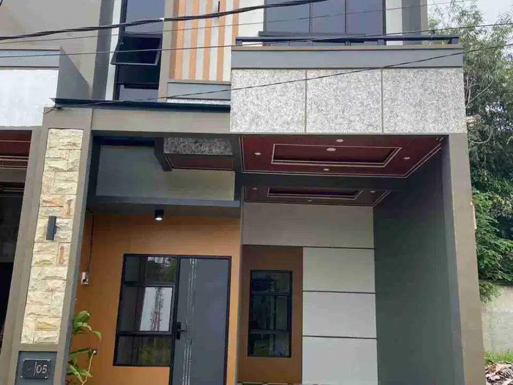 di jual rumah 2 lantai , bangunan baru, lokasi strategis, bebas banjir, harga terbaik