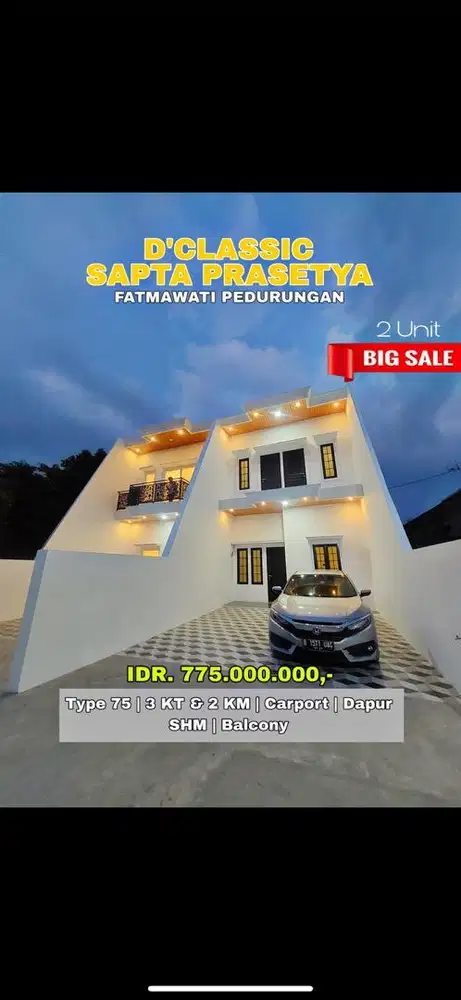 Dijual Rumah 2 lantai area pedurungan