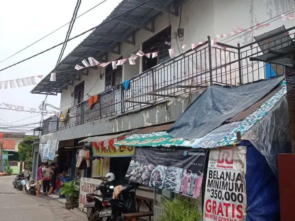 Dijual kios terisi penuh akses jalan mobil di peninggilan ciledug