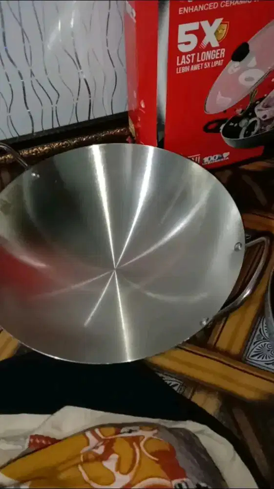 Panci kuali wajan stainless anti lengket tebal