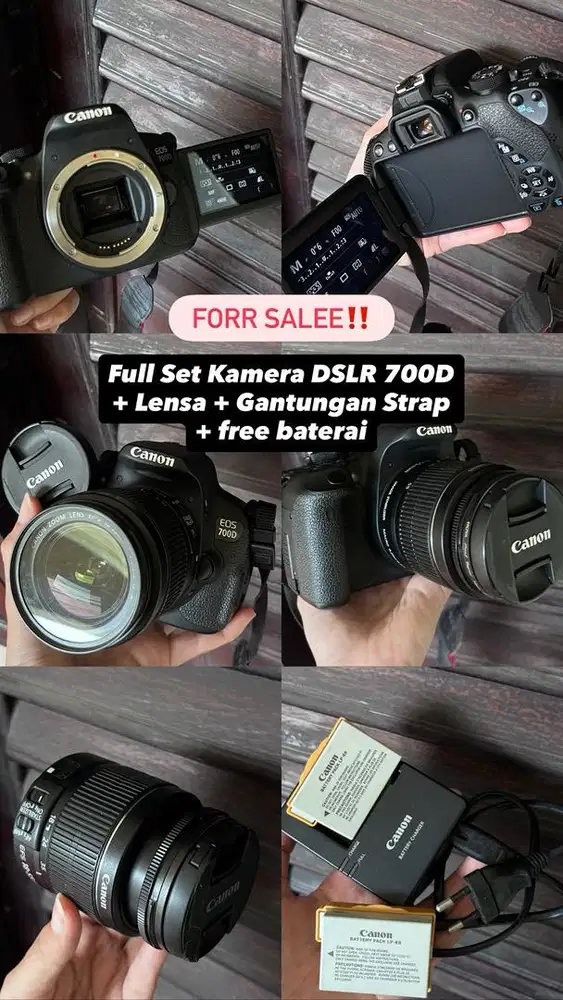 Kamera DSLR Canon EOS 700D Full Set