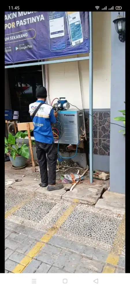 Jasa servis AC kulkas mesin cuci kompa air dll bergaransi