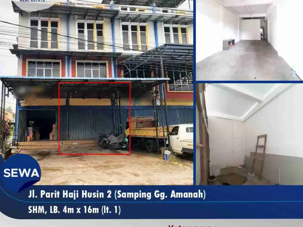 Disewakan HANYA LANTAI 1 - ruko Jl. Paris 2 - Pontianak