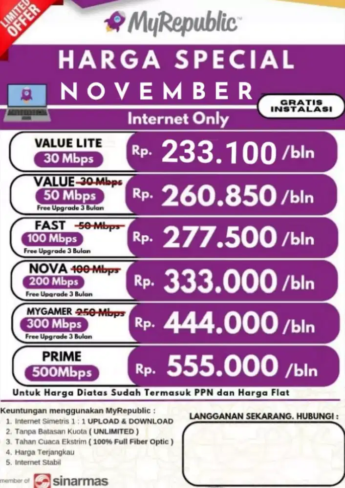 WiFi Murah MyRepublic Bandung