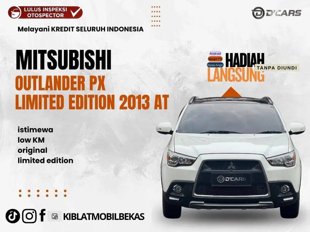MITSUBISHI OUTLANDER PX LIMITED EDITION 2.0 2013 MATIC LOW KM ISTIMEWA