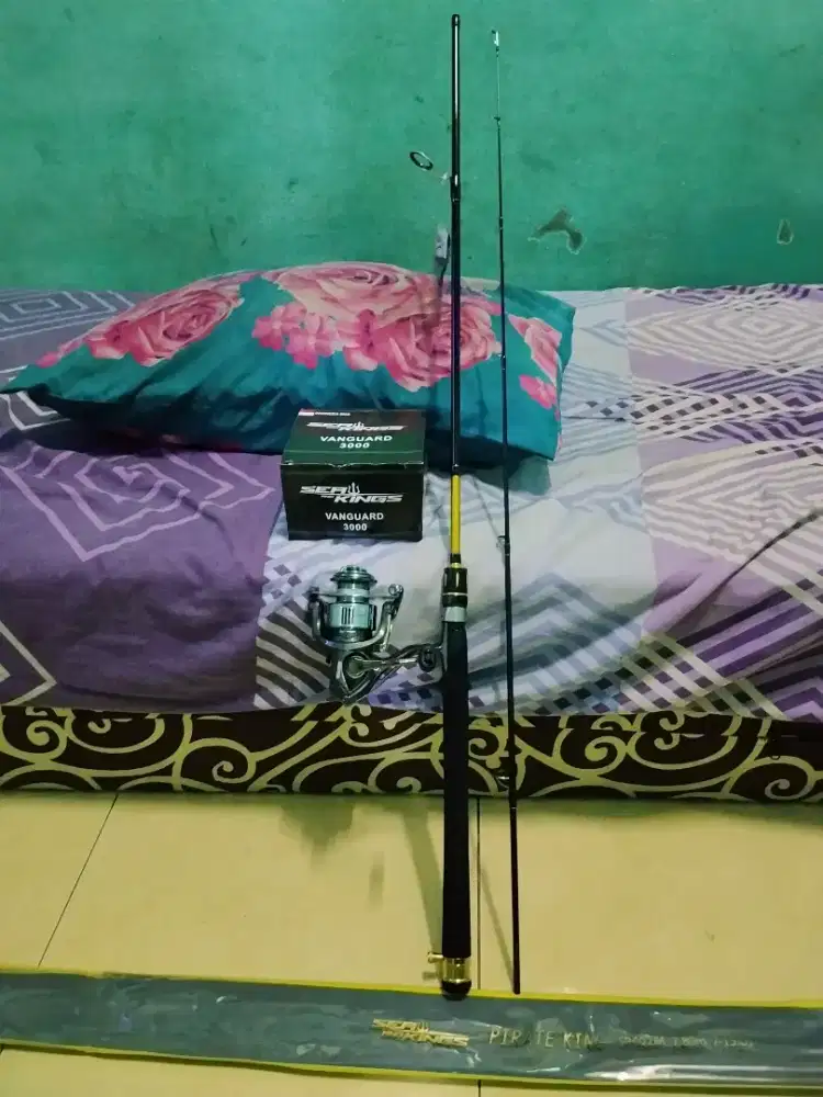 Satu set pancingan Reel Sea&kings Vanguard 3000 dan joran pirate Kings
