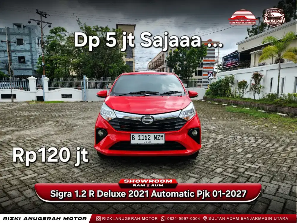 Dp 5jt Sigra 1.2 R Deluxe 2021 Pjk 01-2027 (Full 14 bulan)