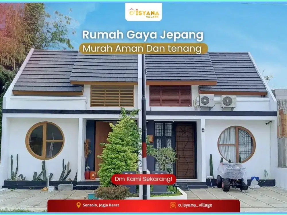 RUMAH DALAM CLUSTER YOGYAKARTA HARGA 300 JUTAAN GAYA JEPANG