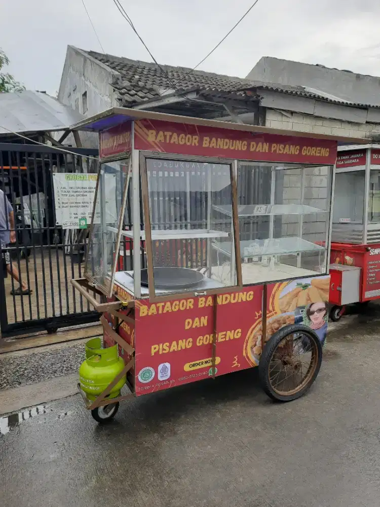 gerobak gorengan/ ayam geprek/ tahu crispy - DLL