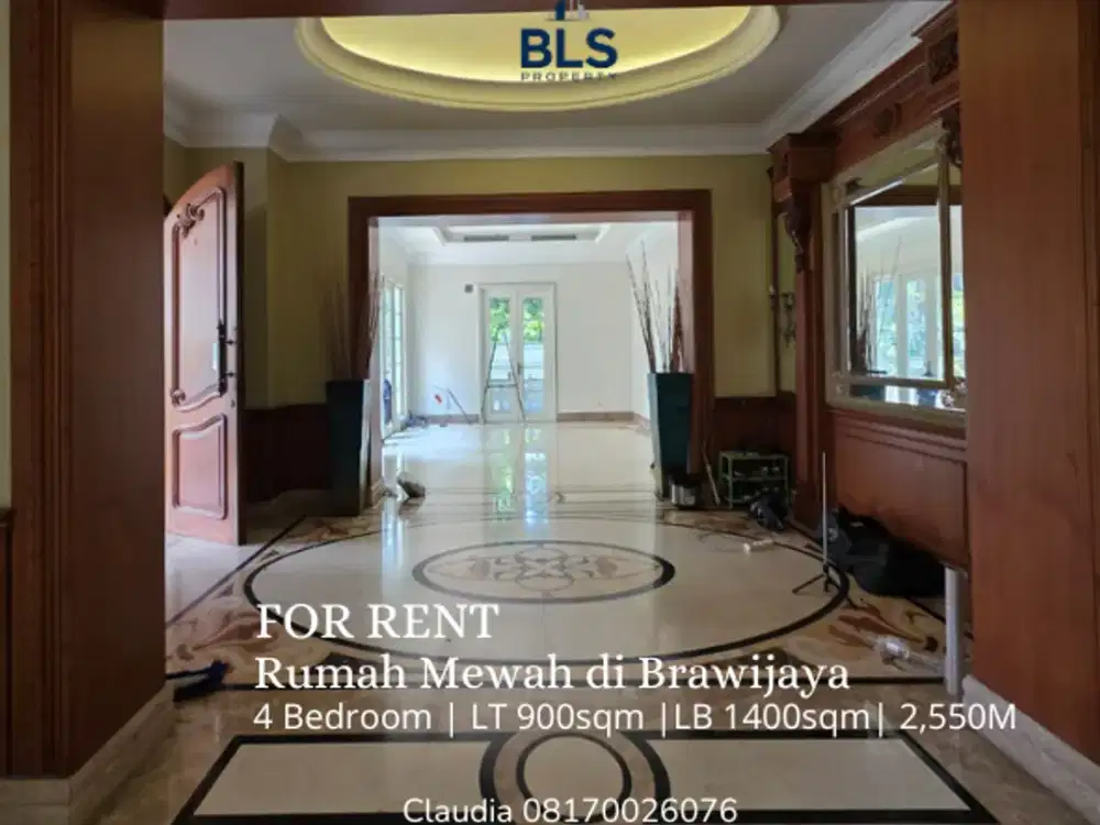 DISEWAKAN  Rumah Mewah di Brawijaya Kebayoran Baru