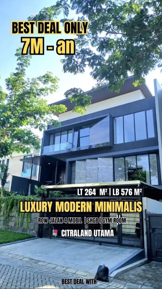 Dijual Rumah Baru Gress Minimalis 3 Lantai Citraland Surabaya Barat