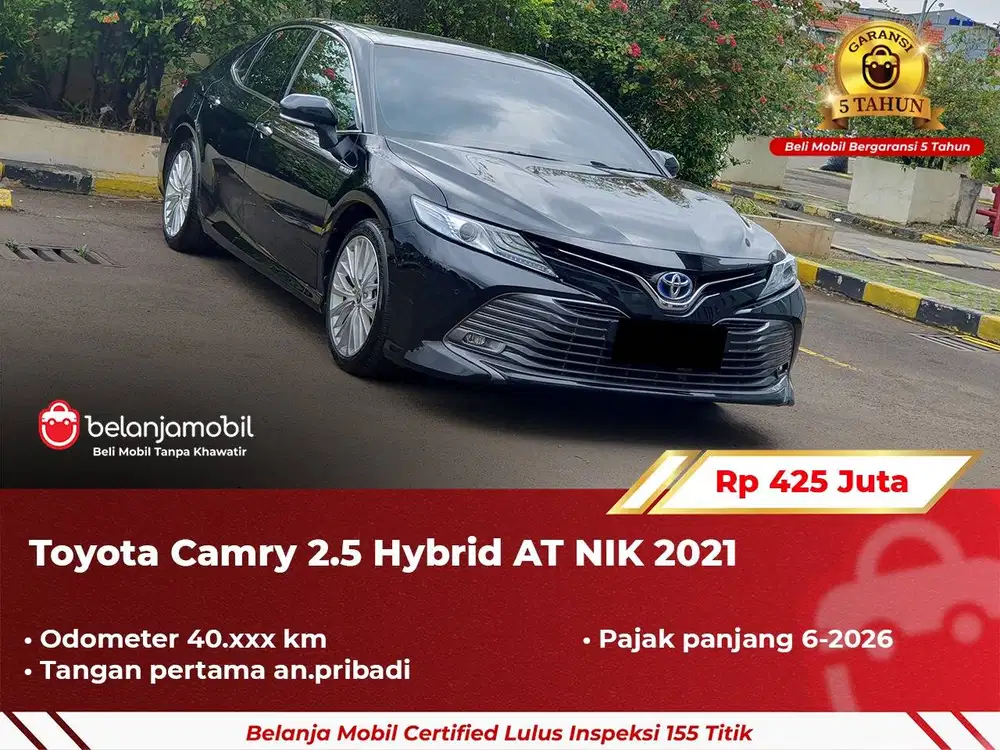 [ GARANSI 5TH ] Toyota Camry 2.5 Hybrid AT 2021/2022