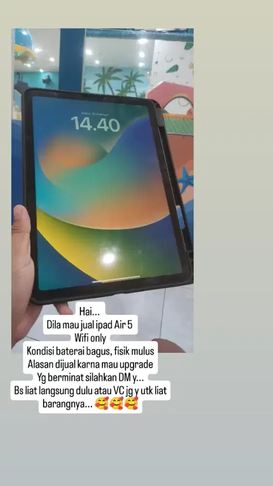 Jual IPAD AIR 5 FREE APPLE PENCIL Hitam