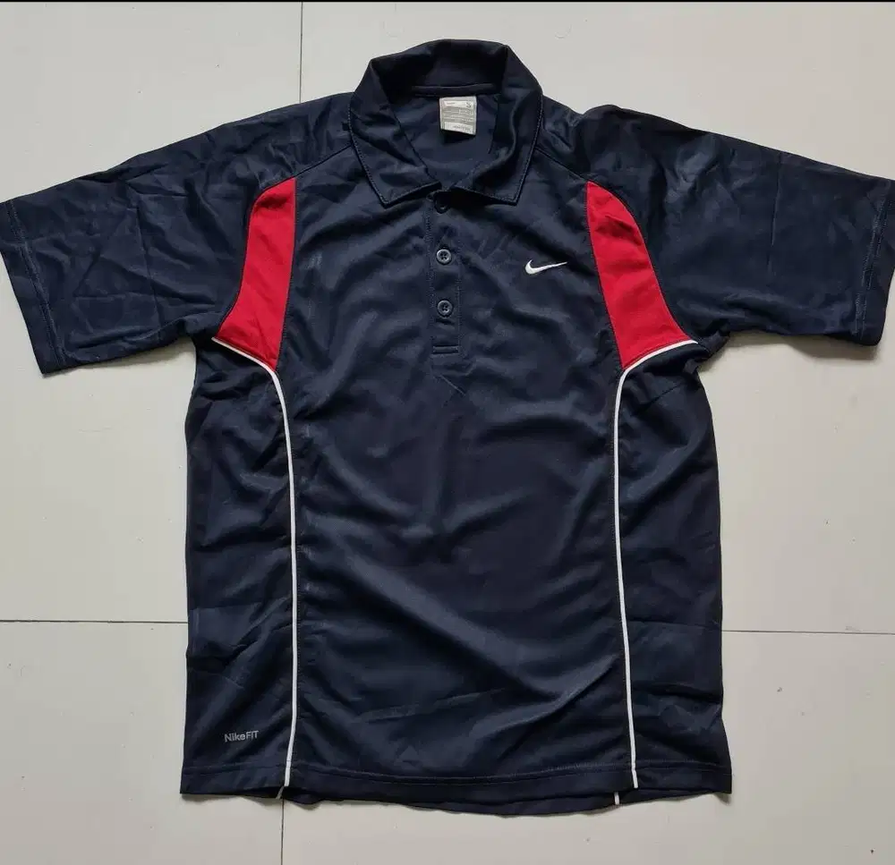 Poloshirt Nike Fit Original Blue Navy Red uk S