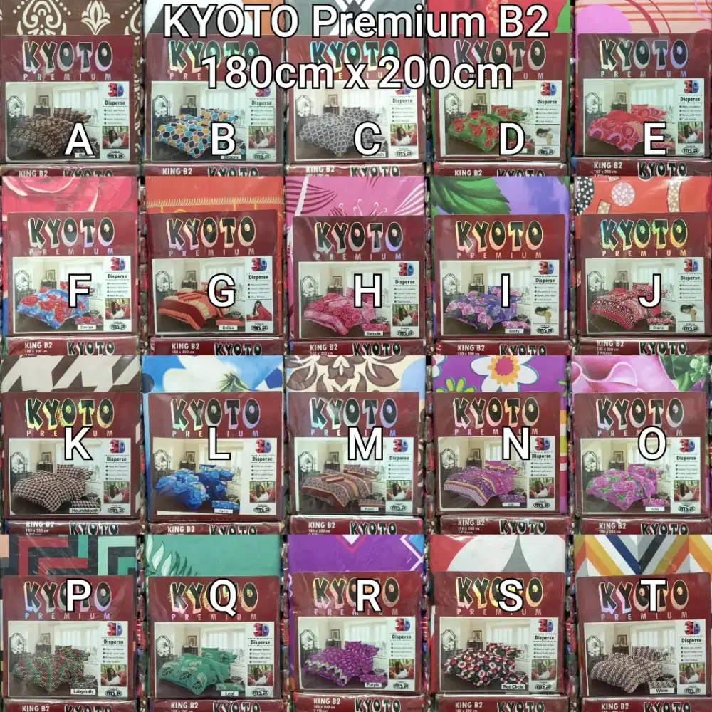 KYOTO Sprei Premium / Fancy B2 (Ukuran 180x200)