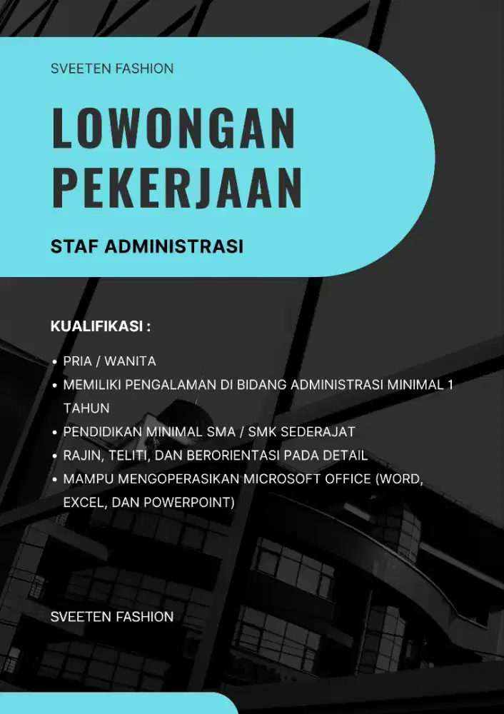 Lowongan Kerja Staf Administrasi