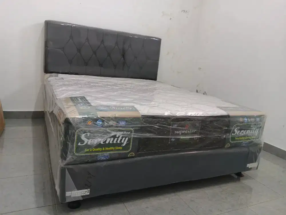 Kasur serenety +dipan+ sandaran 160×200