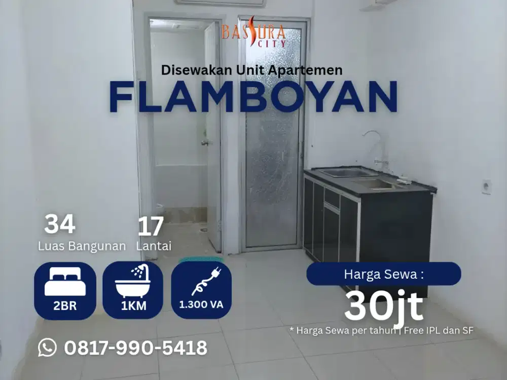 Sewa kosongan apartemen Bassura city type 2BR buruan selagi ada