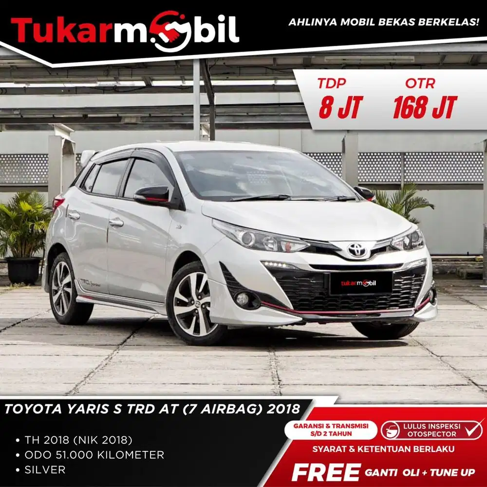 [BERGARANSI] TOYOTA YARIS S TRD 7 AIRBAG MATIC TAHUN 2018 LOW KM