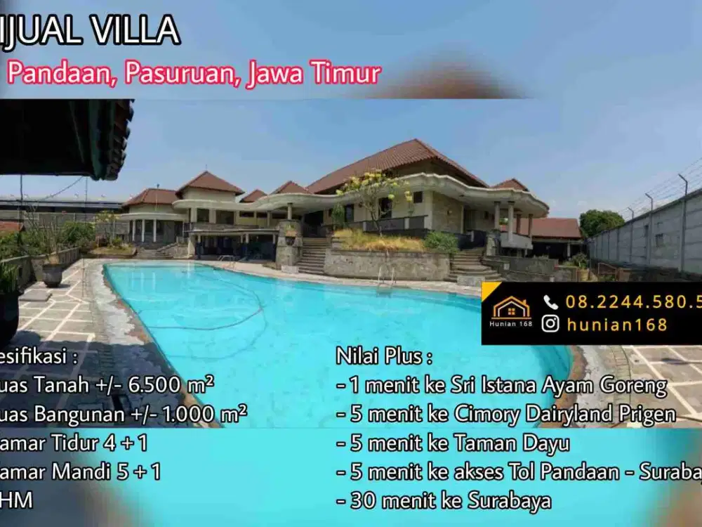 Villa Vila Bukit Trawas Tretes Puncak Prigen Raya Pandaan Pasuruan The Taman Dayu Finna Golf