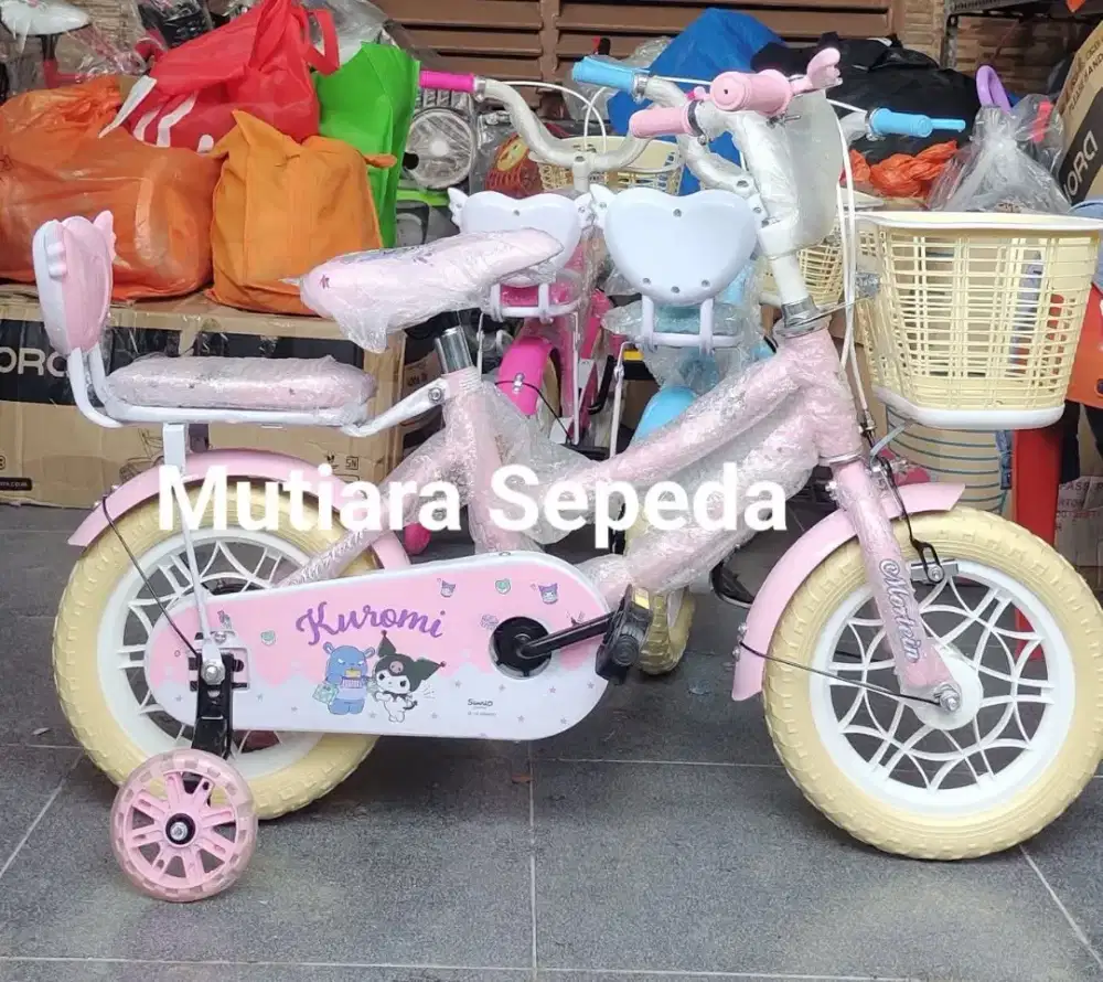 Sepeda mini kuromi ukuran 12 ban Eva