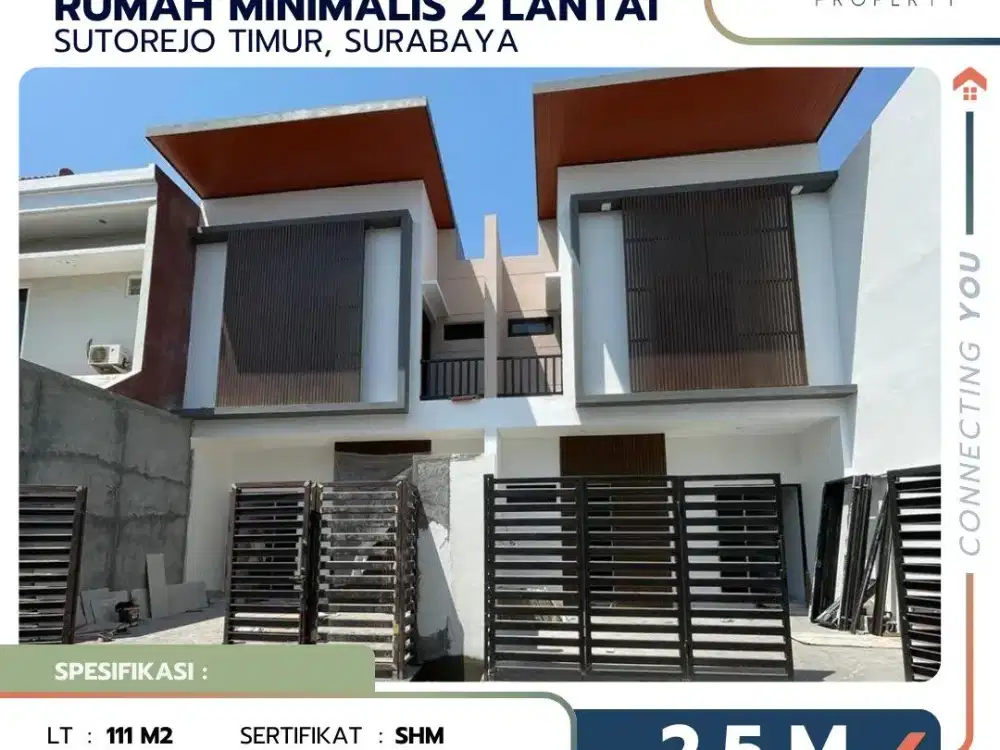 Rumah Di Sutorejo Timur Surabaya Baru 2 Lantai Siap Huni