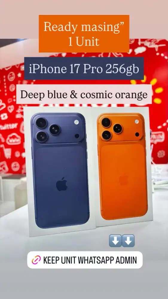 READY IPHONE 17 PRO DAN 17 PRO MAX. GARANSI IBOX