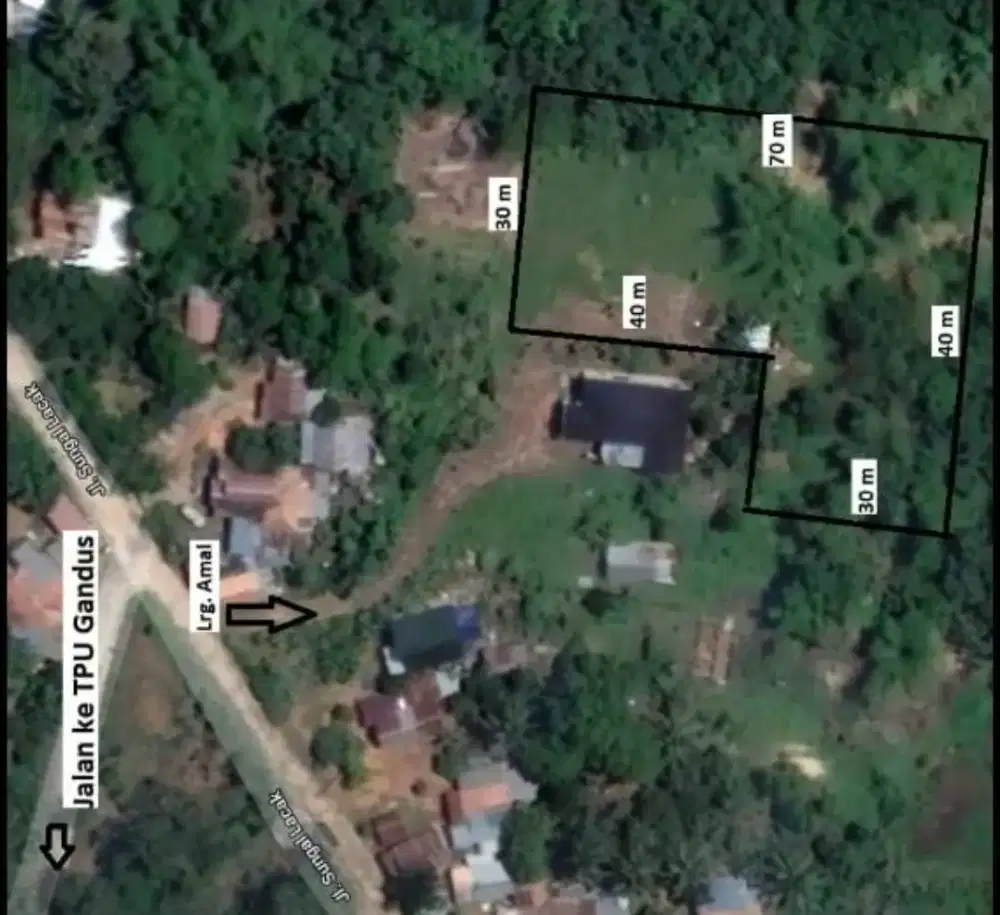 Tanah Gandus Dekat Perumahan