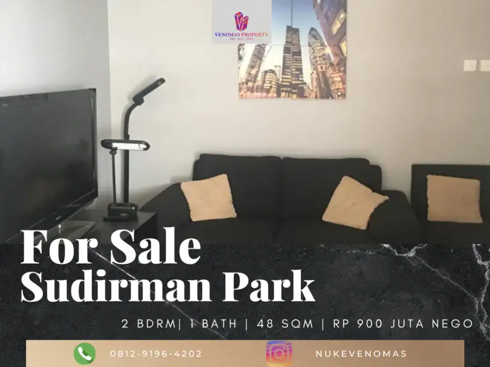 Dijual Apartemen Sudirman Park 2 Bedroom Furnished Bagus