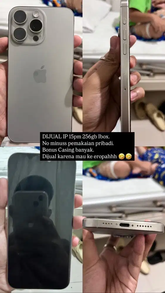 IPHONE 15pm 256 MURAH NO MINUS Baru 1 tahun