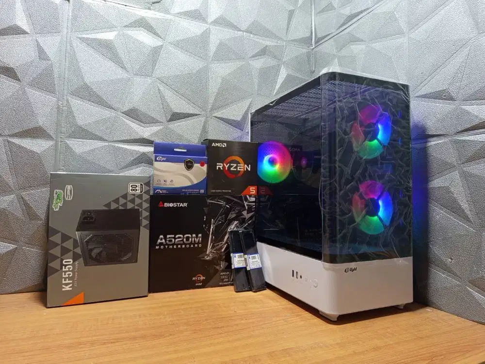 CPU Gaming AMD R5 5500 RAM 16GB SSD 256GB VGA GTX1660 Super 6GB GDDR6