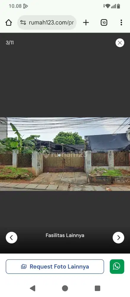 Dijual Tanah Pinggir Jalan di Pondok Kacang Barat Dekat Bintaro