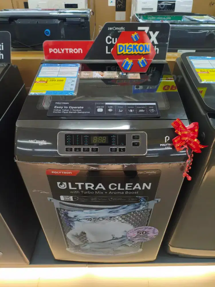 Promo Mesin Cuci Polytron 8 KG Top load Cicilan Tanpa DP Bunga 0%