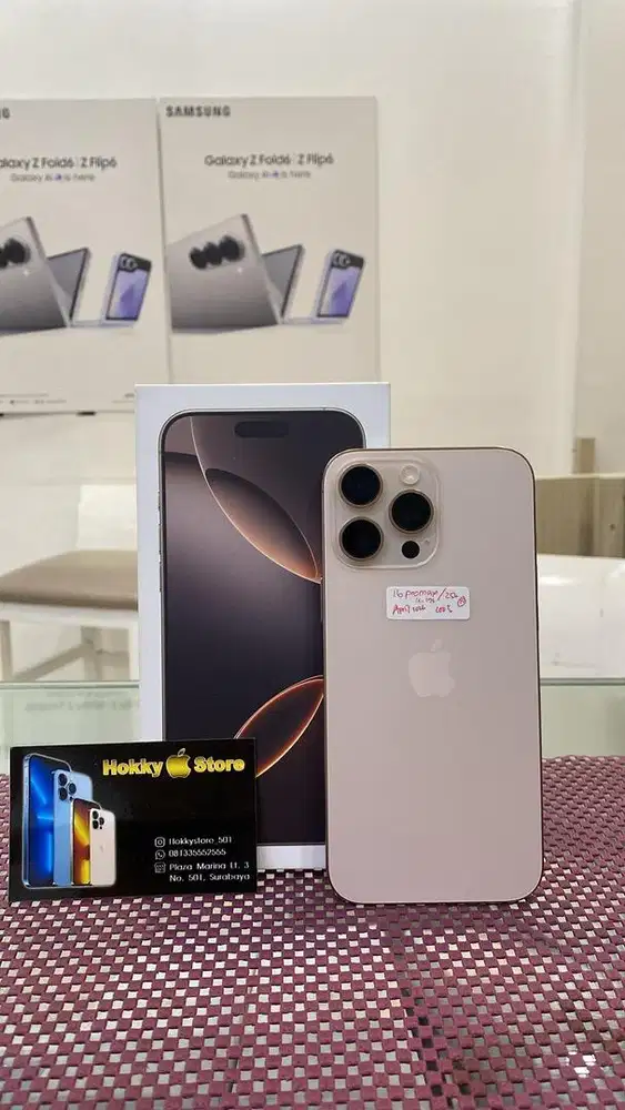 Iphone 16promax/256gb Desert titanium garansi ibox April 2026 bh 100%