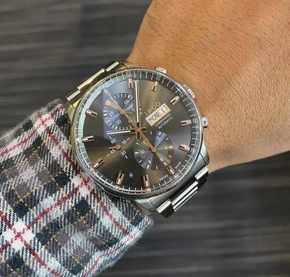 Mido Commander Chronograph Day Date Gray Dial M.016.414.11