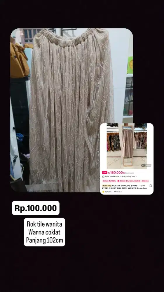 Rok wanita kondisi seperti baru