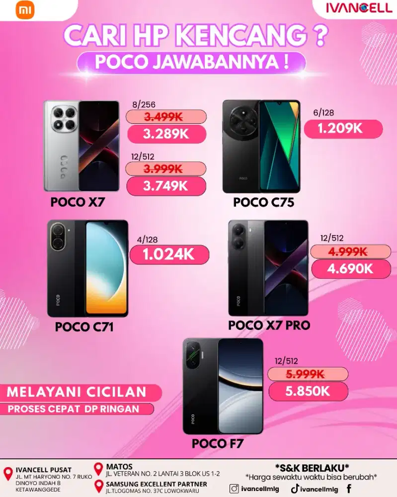 POCO C75  ram 6/128 new murah ne